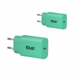 CLUB3D 2-Pack USB-C® Charger 30Watt Green 