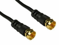 Cables Direct Coaxial F 20m Koaxialkabel Schwarz 