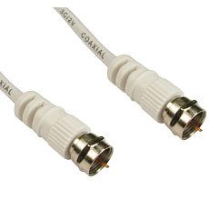 Cables Direct 2FW-01 Koaxialkabel 1 m F-Typ Weiß 