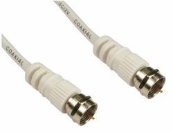 Cables Direct F M/M, 3m Koaxialkabel Weiß 