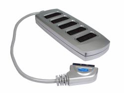 Cables Direct 5 Way SCART Splitter Box SCART-Kabel 0,4 m SCART [21-pin] Silber 