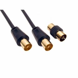 Cables Direct 2TV-000HBK Koaxialkabel 0,5 m RF Schwarz 