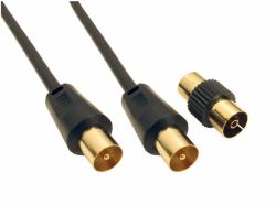 Cables Direct 2TV-03BK Koaxialkabel 3 m Schwarz 