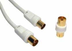 Cables Direct TV Coax Koaxialkabel 15 m F Weiß 
