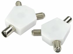 Cables Direct 3-FCONNYN Kabelspalter oder -kombinator Kabelsplitter Weiß 
