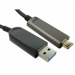 Cables Direct AOCUSB3C-921-10 USB Kabel USB 3.2 Gen 1 [3.1 Gen 1] 10 m USB A USB C 10 Gbit/s Schwarz 