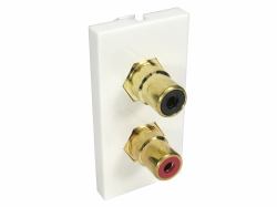Cables Direct AV-MOD2RCA Steckdose 2 x RCA Weiß 