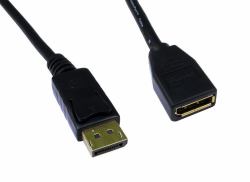 Cables Direct 2m DisplayPort M/F Schwarz 