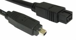Cables Direct CDLIEE-1002 Firewire-Kabel 2 m 9-p 4-p Schwarz 