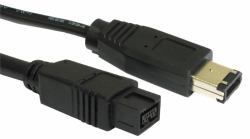 Cables Direct CDLIEE-1202 Firewire-Kabel 2 m 9-p 6-p Schwarz 