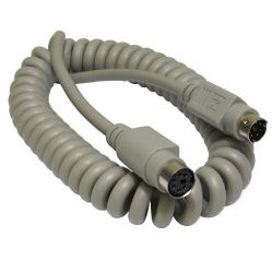 Cables Direct EX-032 PS/2-Kabel 2 m 6-p Mini-DIN Grau 