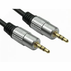 Cables Direct NL2TTMM-02 Audio-Kabel 2 m 3.5mm Schwarz, Silber 