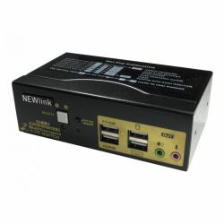 Cables Direct NLKVMDP-22DBL Tastatur/Video/Maus [KVM]-Switch Schwarz 