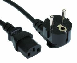 Cables Direct 1.8m Euro Mains Lead - IEC [C13] Schwarz 1,8 m C13-Koppler 