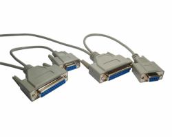 Cables Direct SL-444 Serien-Kabel Grau 2,5 m D9, D25 