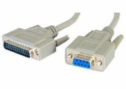 Cables Direct SL-902 Serien-Kabel Grau 2 m D9 D25 