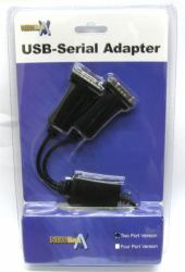 Cables Direct USB2-SERIALDUAL Serien-Kabel Schwarz USB Typ-A DB-9 