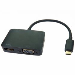 Cables Direct USB3C-HDMI-VGA014K USB-Grafikadapter 3840 x 2160 Pixel Schwarz 