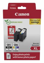 Canon PG-585XL/CL-586 PVP Druckerpatrone 2 Stück[e] Original Hohe [XL-] Ausbeute Schwarz, Cyan, Magenta, Gelb 