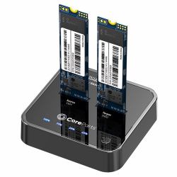 CoreParts MS-CLONER-NVME Speicherlaufwerk-Docking-Station Schwarz 