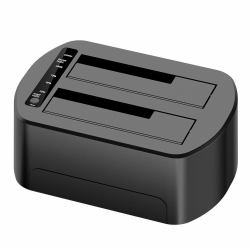 CoreParts MS-CLONER-SATA2.5-3.5 Speicherlaufwerk-Docking-Station Schwarz 