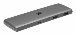 Corsair USB100 7-PORT USB-C/USB-A HUB USB Typ-C 50000 Mbit/s Grau 