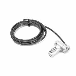 DICOTA UNIVERSAL SECURITY 3-IN-1 CABLE - SILVER