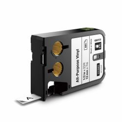 DYMO XTL Allzweck-Vinyletikett | 12 mm x 7 m | Schwarz auf Weiß 