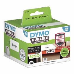 DYMO Original LabelWriter Hochleistungs-Etiketten | 59 mm x 102 mm | weißes Kunststoff-Etikett | Rolle mit 300 Etiketten | für LabelWriter-Beschriftungsgerät 