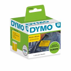 DYMO Original LabelWriter Versandetiketten / Namensschilder [Groß] | Schwarz auf gelb | 54 mm x 101 mm | Selbstklebend | Rolle mit 220 Easy-Peel-Etiketten |für LabelWriter Etikettendrucker 