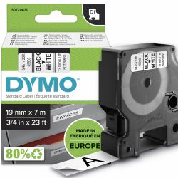 DYMO Original D1-Etikettenband | schwarz auf weiß | 19 mm x 7 m | selbstklebendes Schriftband | für LabelManager-Beschriftungsgerät 