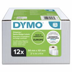 DYMO Original LabelWriter Versandetiketten/-Namensschilder [Groß] | 54 mm x 101 mm | 12 Rollen mit je 220 leicht ablösbaren Etiketten [2.640 Etiketten] | für LabelWriter Etikettendrucker 
