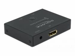 DeLOCK DisplayPort 2 - 1 Umschalter bidirektional 8K 30 Hz 