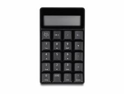 DeLOCK 2 in 1 USB Typ-A Nummernblock mit Taschenrechner Funktion 2,4 GHz kabellos schwarz 