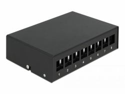 DeLOCK Keystone Patchpanel 8 Port schwarz 