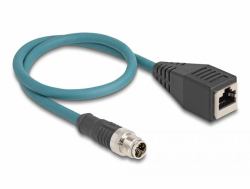 DeLOCK 60071 Netzwerkkabel Schwarz, Türkis 0,5 m Cat6a S/FTP [S-STP] 