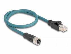 DeLOCK 60074 Netzwerkkabel Schwarz, Türkis 0,5 m Cat6a S/FTP [S-STP] 