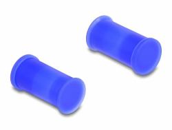 DeLOCK DL4 Staubschutz für Stecker und Buchse, Silikon, 2-teilig, blau 10er Set 