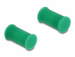 DeLOCK DL4 Staubschutz für Stecker und Buchse, Silikon, 2-teilig, grün 10er Set 