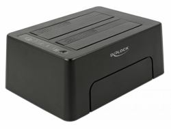 DeLOCK 63957 Speicherlaufwerk-Docking-Station USB 3.2 Gen 2 [3.1 Gen 2] Type-C Schwarz 