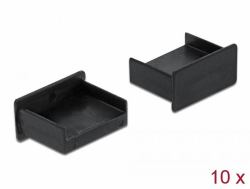 DeLOCK Staubschutz für USB Typ-A Buchse ohne Griff 10 Stück schwarz 