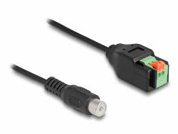 DeLOCK Kabel Cinch Buchse zu Terminalblock Adapter mit Drucktaster 15 cm 