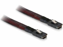 DeLOCK M/M SAS Cable 0,1 m Schwarz, Rot 