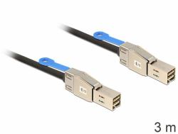DeLOCK 83396 Serial Attached SCSI [SAS]-Kabel 3 m Schwarz, Silber 
