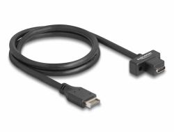 DeLOCK USB 10 Gbps Kabel Typ-E Key A 20 Pin Stecker zu USB Type-C Buchse zum Einbau 70 cm 