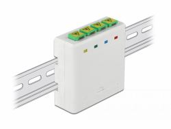 DeLOCK LWL Anschlussdose für Hutschiene 4 x SC Simplex oder LC Duplex 