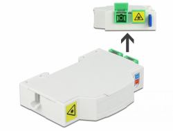 DeLOCK LWL Anschlussdose für Hutschiene 2 x SC Simplex oder LC Duplex 
