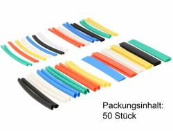 DeLOCK 86279 Kabel-Organizer Kabelrinne Schwarz, Blau, Grün, Rot, Gelb 50 Stück[e] 