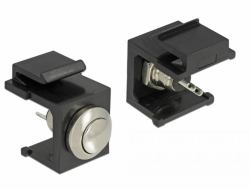 DeLOCK 86402 Drahtverbinder Keystone LED Schwarz, Edelstahl 
