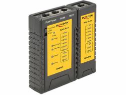 DeLOCK 86407 Netzwerkkabel-Tester Verdrilltes Doppelkabelprüfgerät Schwarz 